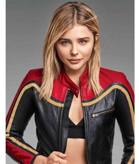 chloe grace moretz leather jacket